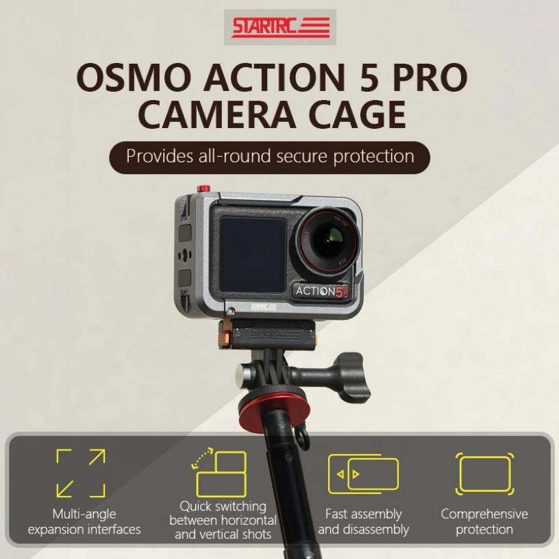Startrc Metal Camera Case Mount for DJI Osmo Action 5 Pro Casing