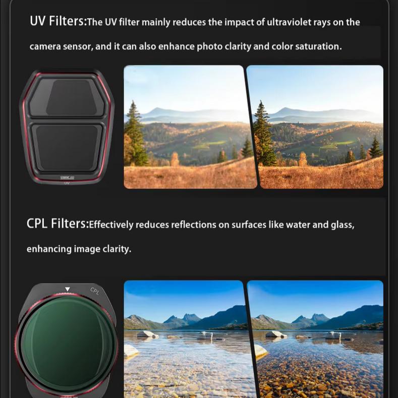 STARTRC 6 Pack Filters Set DJI Air 3S UV/ CPL/ ND8/ 16/ 32/ 64