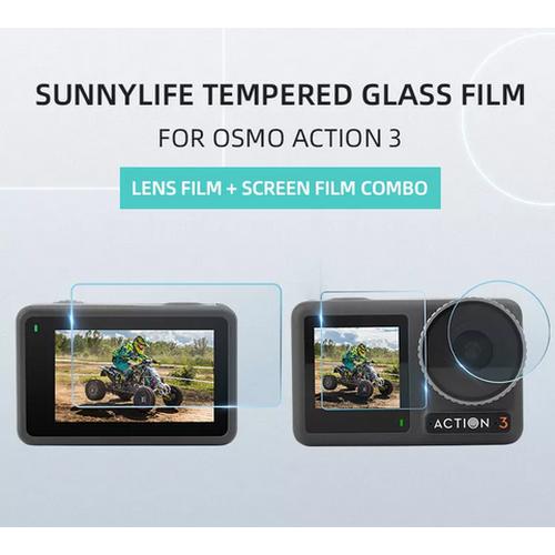 Sunnylife Lens Screen Protective Tempered Glass Film OSMO Action 3