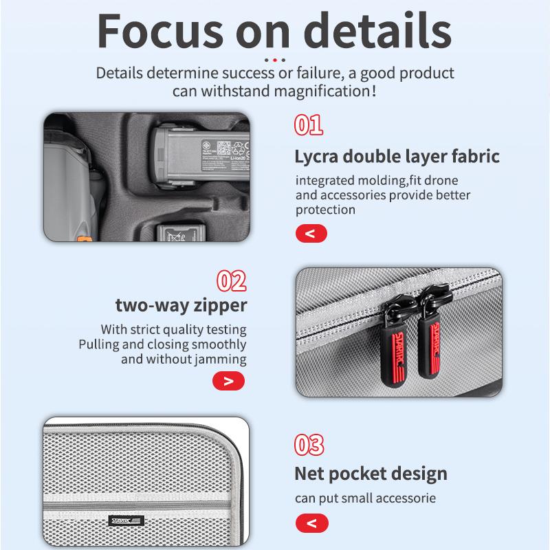 Startrc PU Portable Carrying Case for DJI Air 3 Tas DJI Air 3 