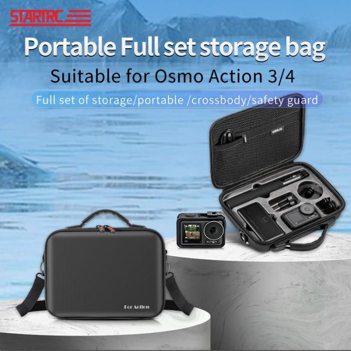 Startrc portable PU carrying case storage bag for DJI Action 4 / 3 / 5