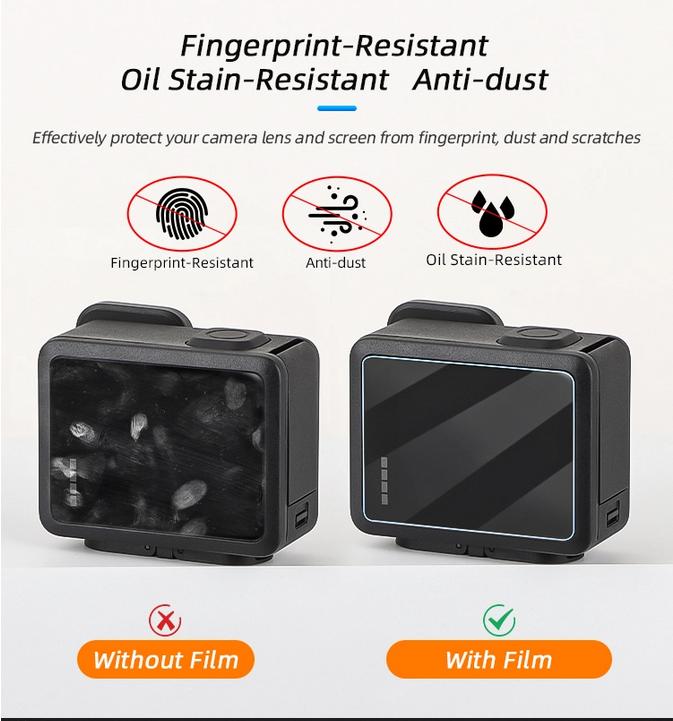 Sunnylife Tempered Glass Film HD Clear Protective Gopro Hero Black 4K