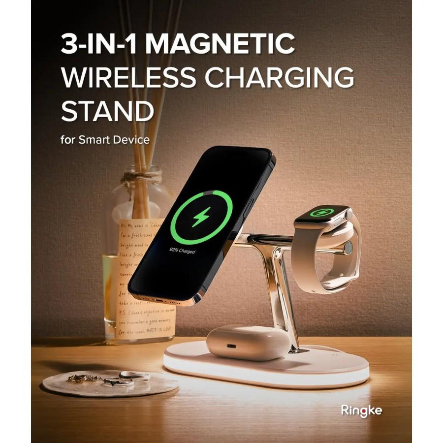 Ringke 3-in-1 Magnetic Fast Wireless Charging Charger Stand