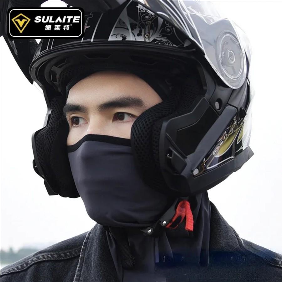 SULAITE Motorcycle Head Cover Riding Helmet Mask Protection Full Face Ice Silk Balaclava