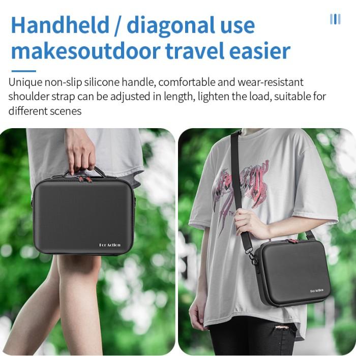 Startrc portable PU carrying case storage bag for DJI Action 4 / 3 / 5