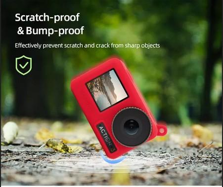 Sunnylife Protective Silicone Case With Lanyard for Osmo Action 4 /