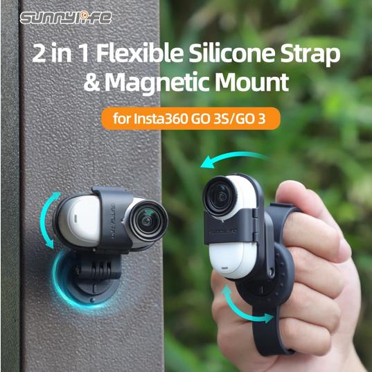 Sunnylife Strap Magnetic Mount Silicone Wristband Backpack Bicycle Insta360 GO 3S / 3