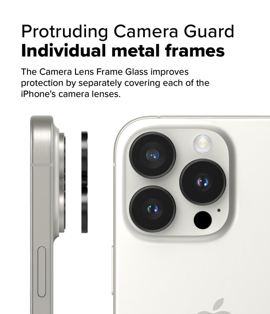Ringke Lens Frame Glass Anti Gores Kamera iPhone 16 / 16 Plus / 16 Pro / 16 Pro Max Tempered Glass Camera Protector