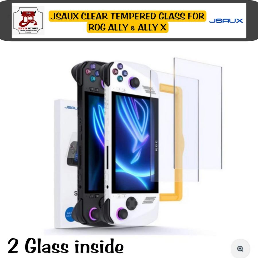 JSAUX Tempered Glass Screen Protector For ROG Ally X and ROG Ally - HD Clear