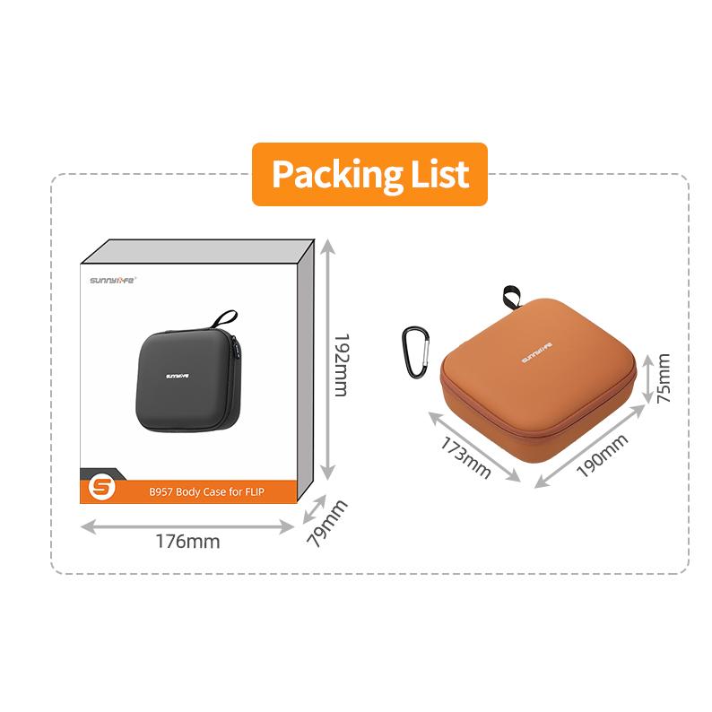 Sunnylife Portable Carrying Case Bag Case DJI FLIP Tas Hard Travel Casing