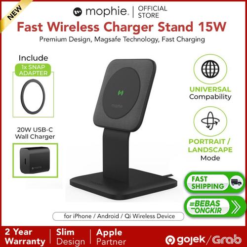 Mophie Fast Wireless Charger Stand Snap+ Qi Charging 15W