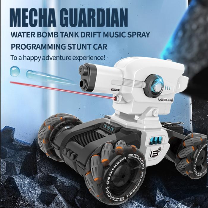 Remote Control Water Bomb Mecha Tank with Cool LED Music & Mist Spray