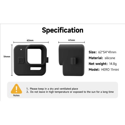 TELESIN Silicone Case for Gopro Hero 11 Mini Casing Gopro Hero 11 Mini