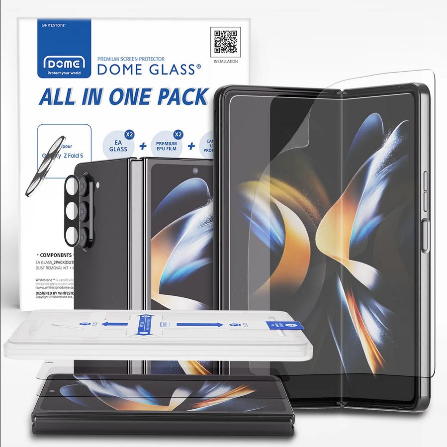 Whitestone Dome All in One Pack Tempered Glass Set Samsung Fold 5