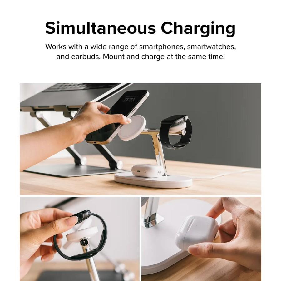 Ringke 3-in-1 Magnetic Fast Wireless Charging Charger Stand