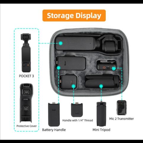 Sunnylife Mini Carrying Case Handbag Hard Case DJI Osmo Pocket 3 - Standard Case