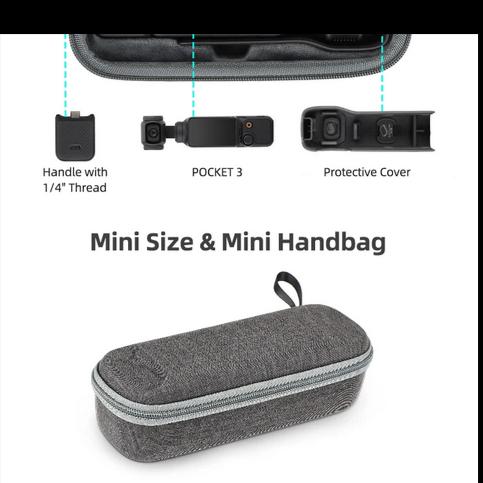 Sunnylife Mini Carrying Case Handbag Hard Case DJI Osmo Pocket 3 - Standard Case