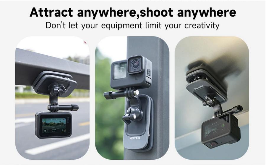 TELESIN Upgraded Magnetic Universal Backpack Clip for GoPro Action Cam
