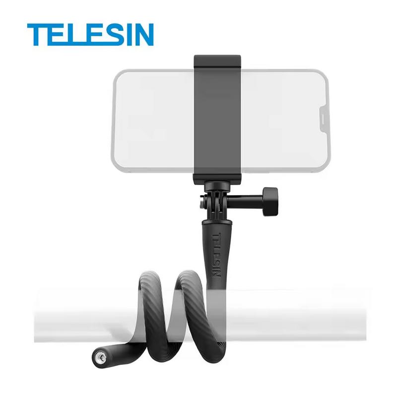 Telesin Flexible Holder Mount Stand with Phone Clip for Mobile Phone