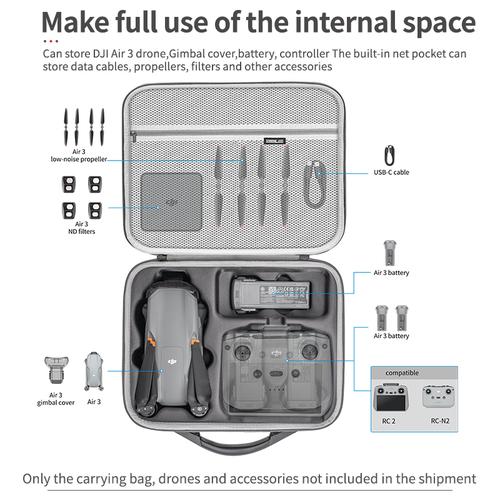 Startrc PU Portable Carrying Case for DJI Air 3 Tas DJI Air 3 