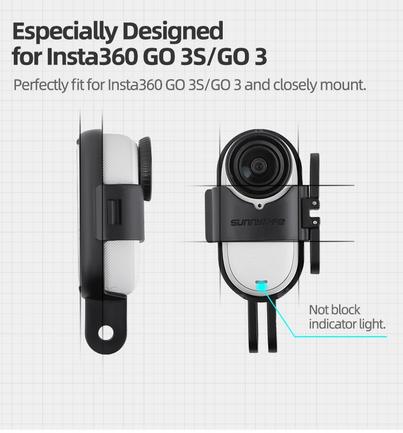 Sunyylife Foldable Mount Adapter Protective Frame Insta360 Go 3S / 3