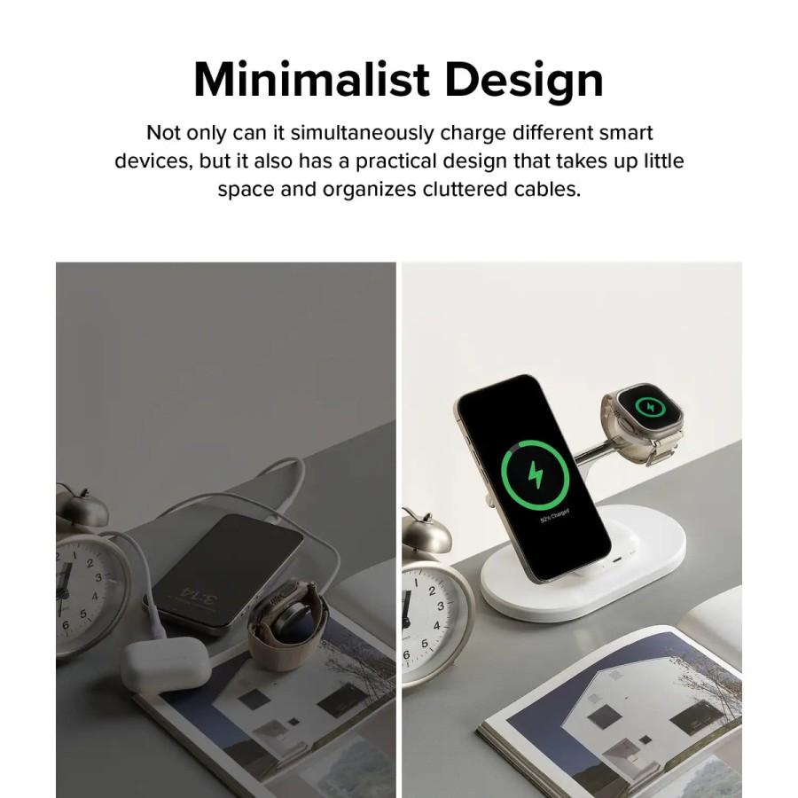 Ringke 3-in-1 Magnetic Fast Wireless Charging Charger Stand