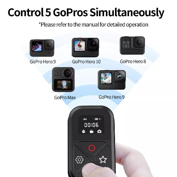 TELESIN Wifi Remote Controller For GoPro Hero 12/11/10/9/8/MAX Remote