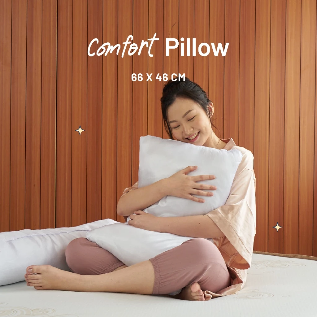 Forcoo Comfort Pillow & Bolster || bantal empuk - solid cotton - lembut - soft fabric