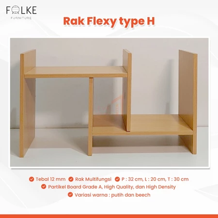 Rak Buku Kayu Flexy H Rak Susun Fleksibel Serbaguna Multifungsi Minimalis