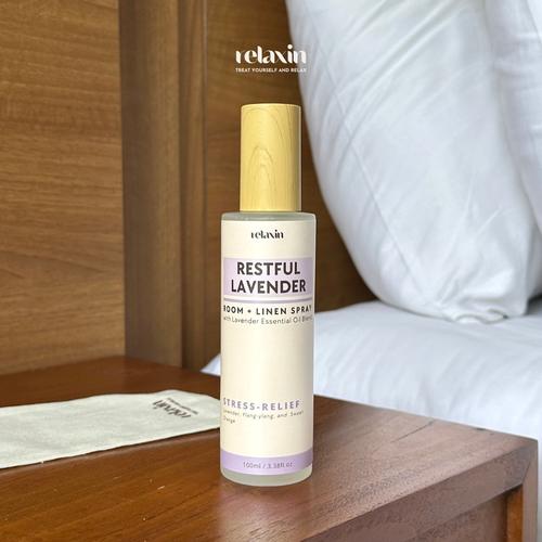 RELAXIN Room & Linen Spray Restful Lavender 100ml | Natural Pengharum Pure Essential Oil Relaksasi