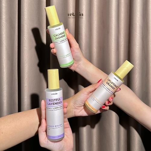 RELAXIN Room & Linen Spray Uplifting Orange 100ml | Natural Pure Essential Oil Relaksasi No Perfume