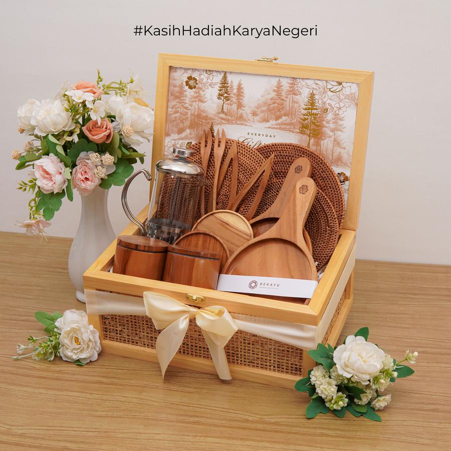 Dekayu - Hampers GRANDE THE ARTISAN TABLE | Hampers Premium | Coorporate Gift | Kado pernikahan | Alat Makan Kayu Set | Wooden Dinner Package