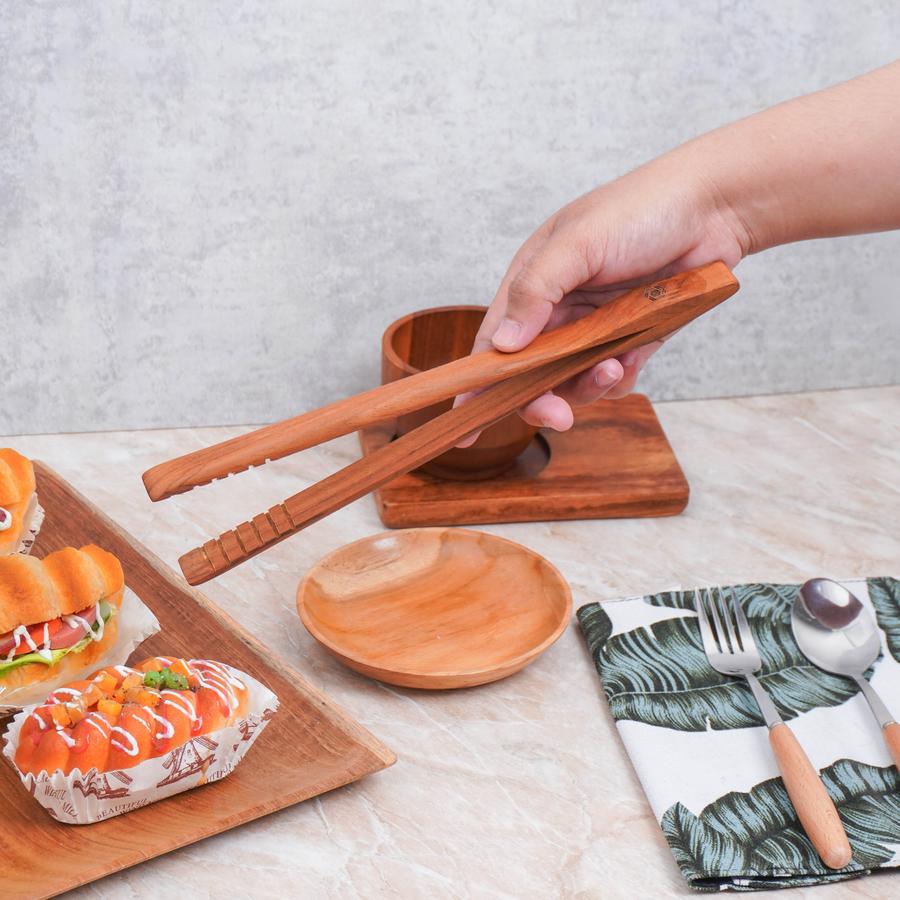 Dekayu Penjepit Kue | Penjepit Makanan Kayu Jati