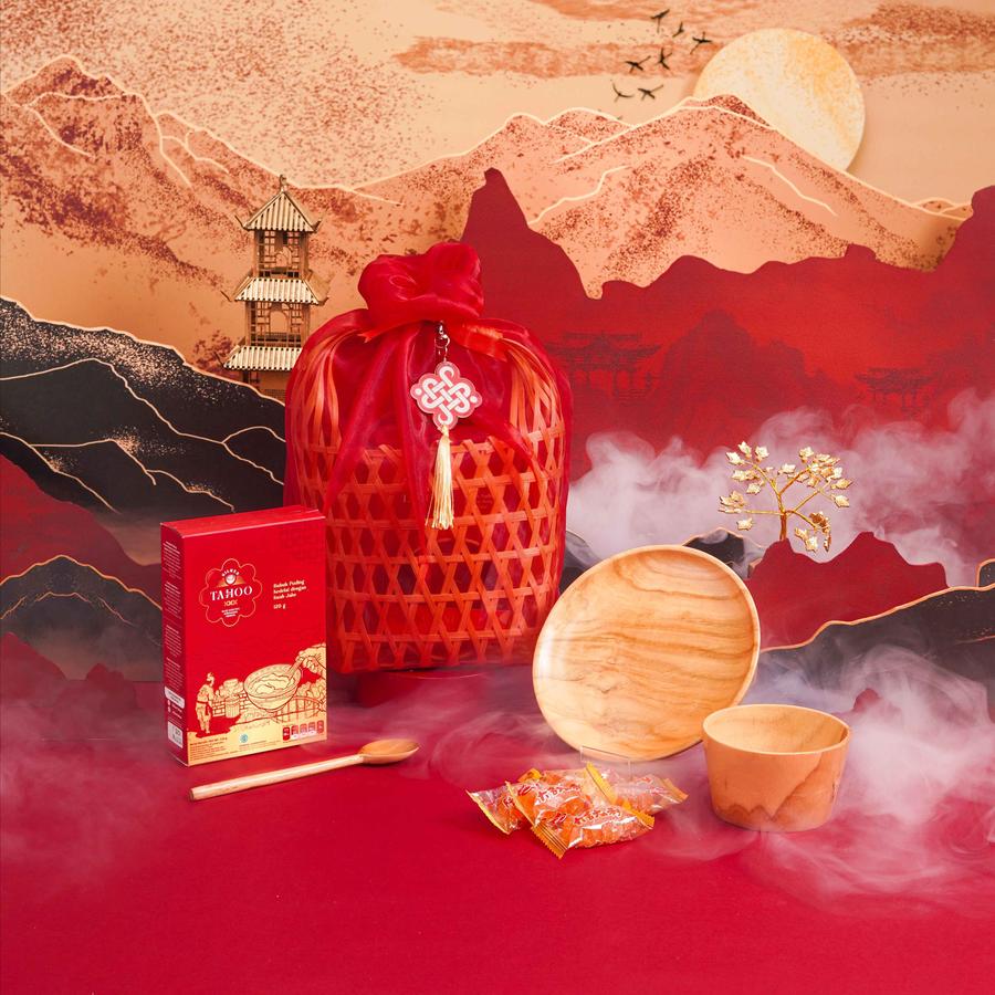 Dekayu - Hampers Imlek DOU HUA | Kado Imlek Estetik | Chinese New Year Hampers | Personal Gift | Coorporate Gift | CNY Hampers | FREE Greeting Card