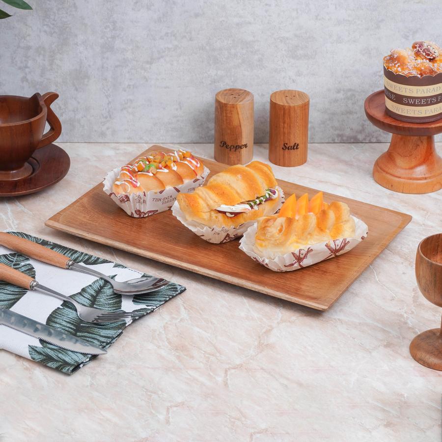Dekayu Piring HM Sushi / Tempat Saji Kayu Jati / Nampan Multifungs