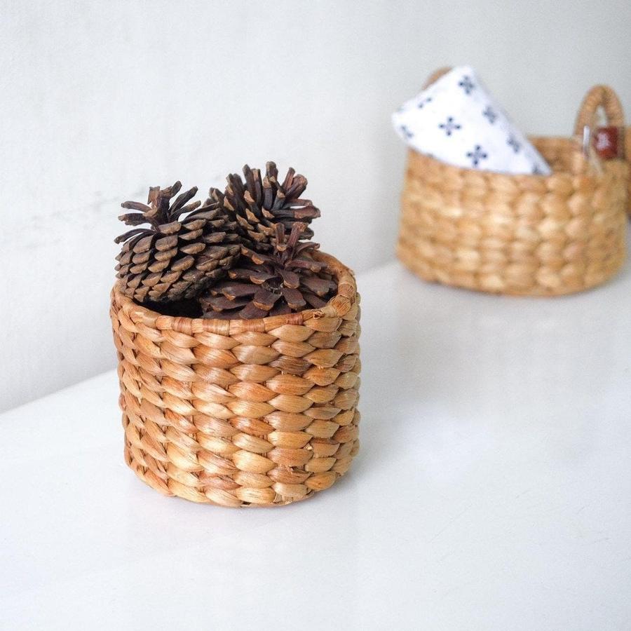 Eceng Wadah Pensil Bulat | Keranjang Eceng Bulat | Wadah Serbaguna