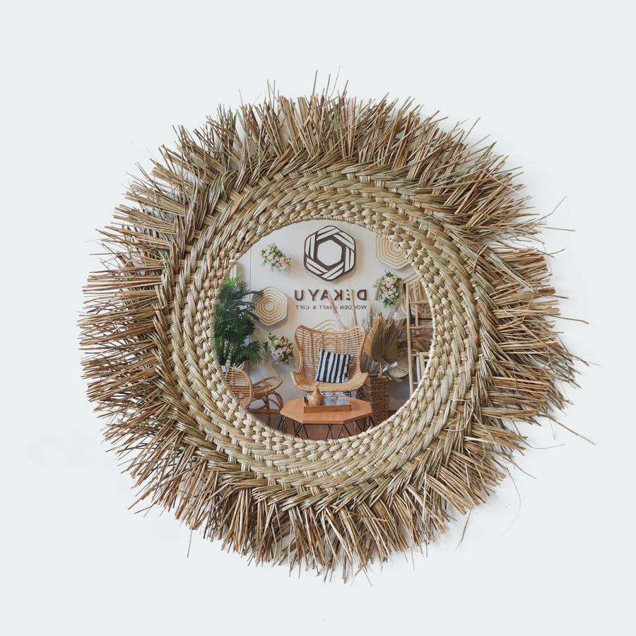 Walldecor Hiasan Dinding Cermin Medong L / Cermin Dinding Rotan
