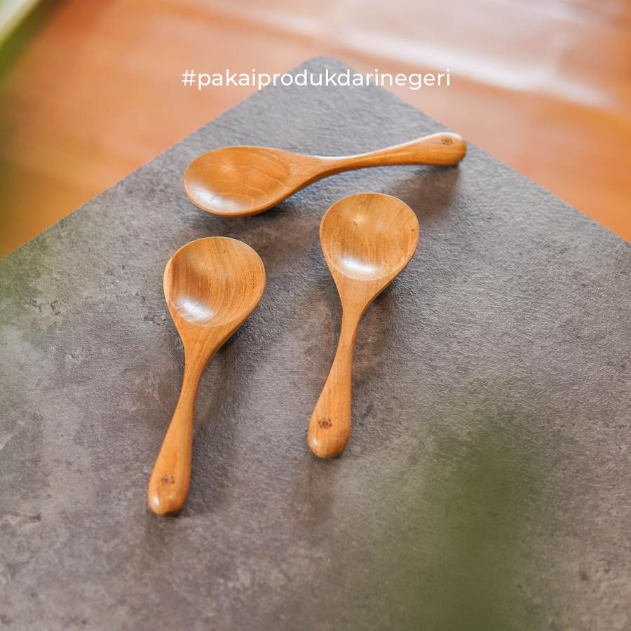 Dekayu - Sendok Makan Kayu P15 | Alat Makan Kayu | Cutlery Set