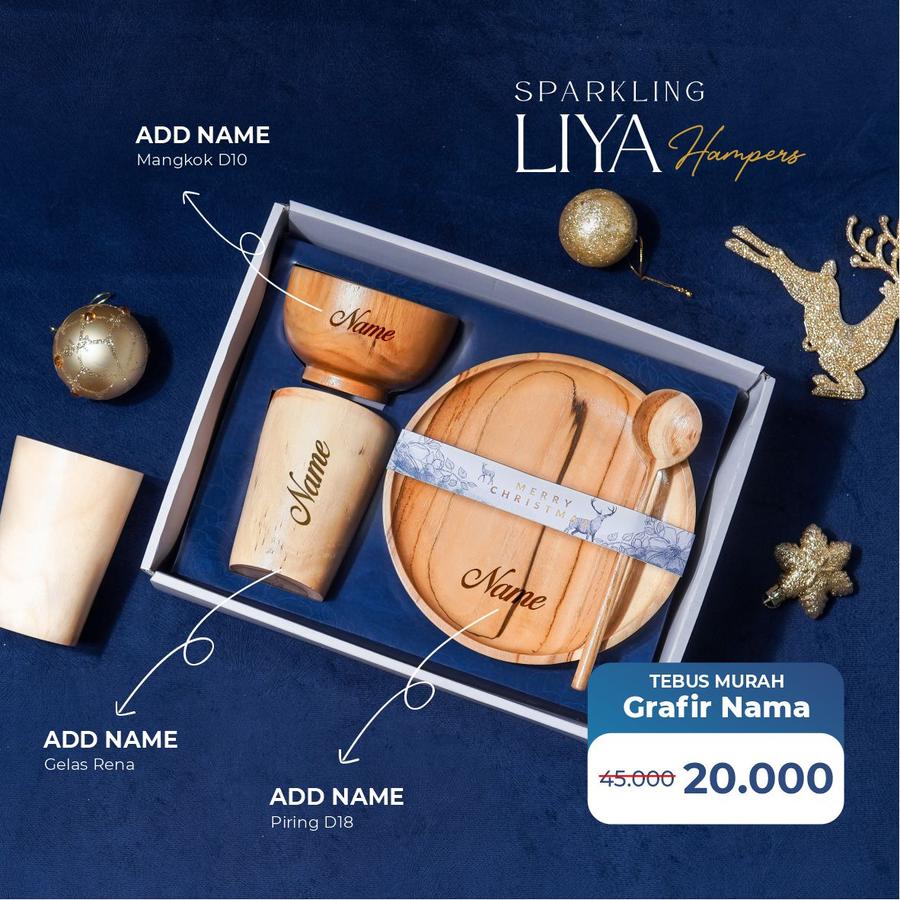 Dekayu - Hampers SPARKLING LIYA | Kado Natal | Hampers Xmast | Hampers Natal dan Tahun Baru | Christmas Hampers | Coorporate Gift | Family dinning set | Hampers Alat makan Set