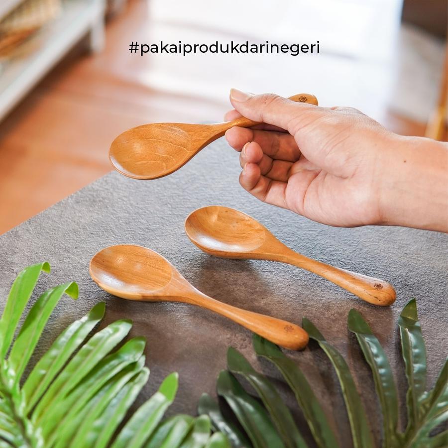 Dekayu - Sendok Makan Kayu P15 | Alat Makan Kayu | Cutlery Set