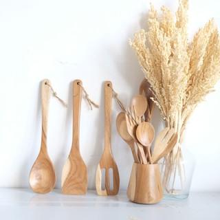Dekayu - Spatula Kayu Tahan Panas Kecil 25cm | Wooden Spatula Wooden Spatula | Unique | Aesthetic Kitchenware