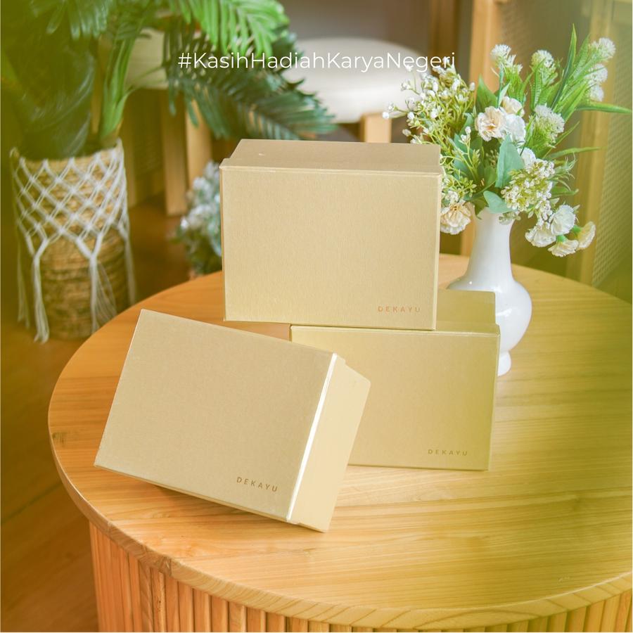Dekayu - Box Hampers Gold Mini | Box Kayu | Box Hampers | Tempat Penyimpanan Multifungsi