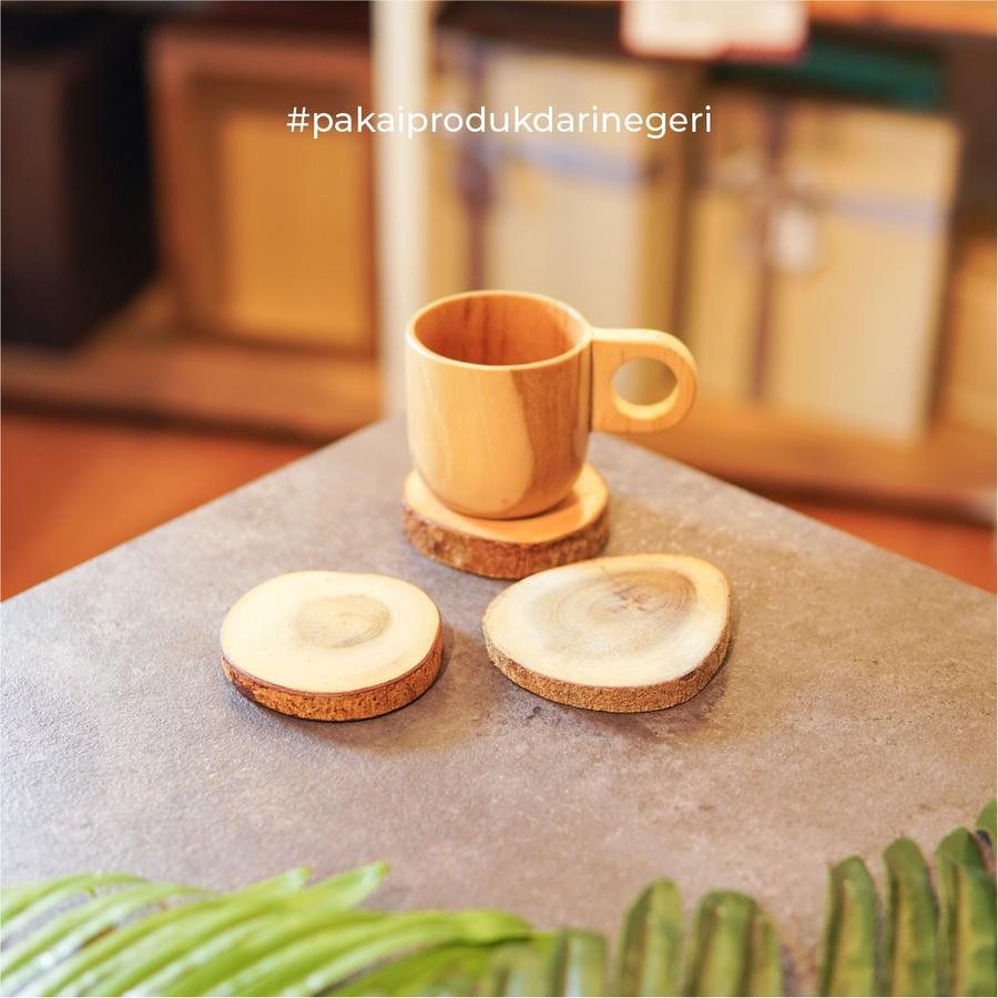 Woodslice Akasia S Dekayu | Props Foto | Potongan Kayu Bulat | Tatakan