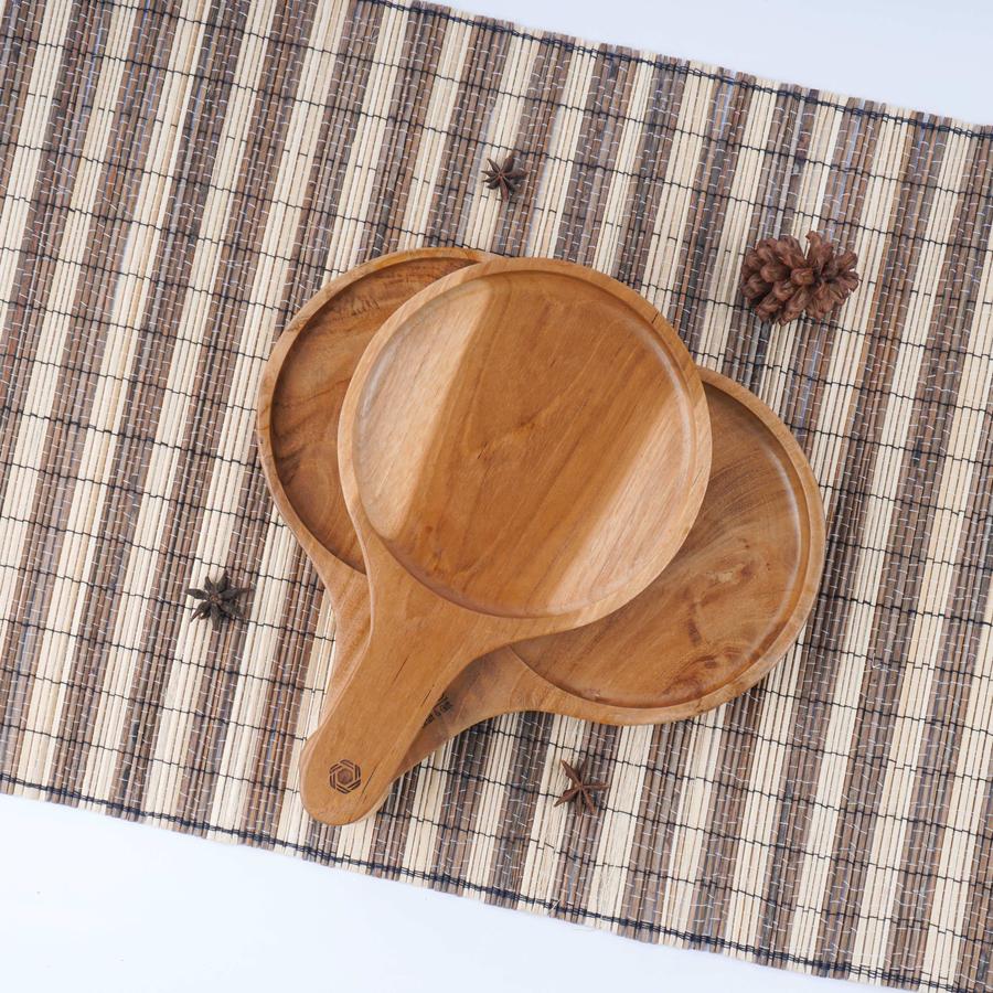 Dekayu Pan Pizza Kayu Jati + Free Lepek D8 Alat