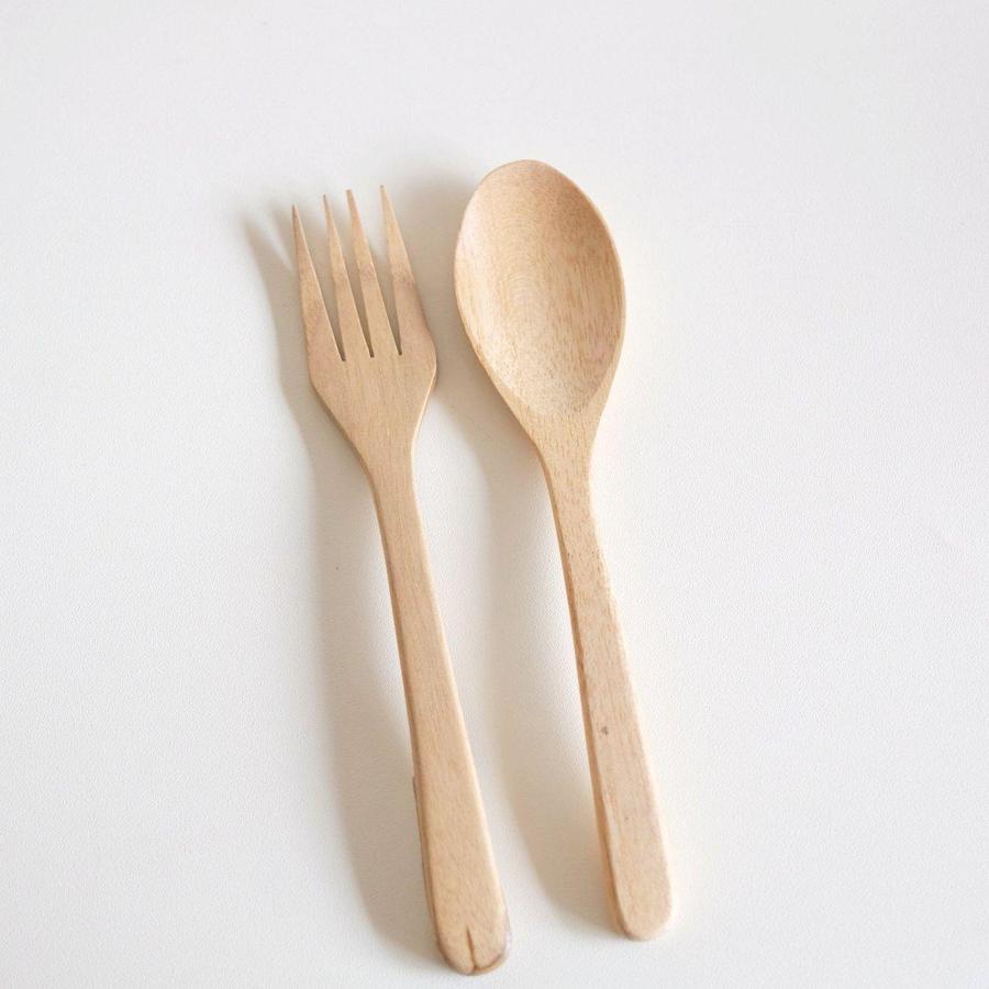Sendok Garpu Makan Kayu Jati P18 Dekayu | Wooden Spoon | Food Grade