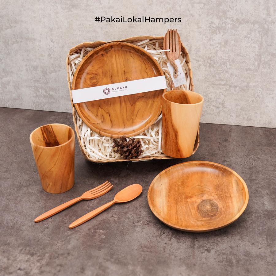 Dekayu - Hampers Single | Souvenir Pernikahan | Hampers Ulang Tahun | Alat Makan Kayu Set