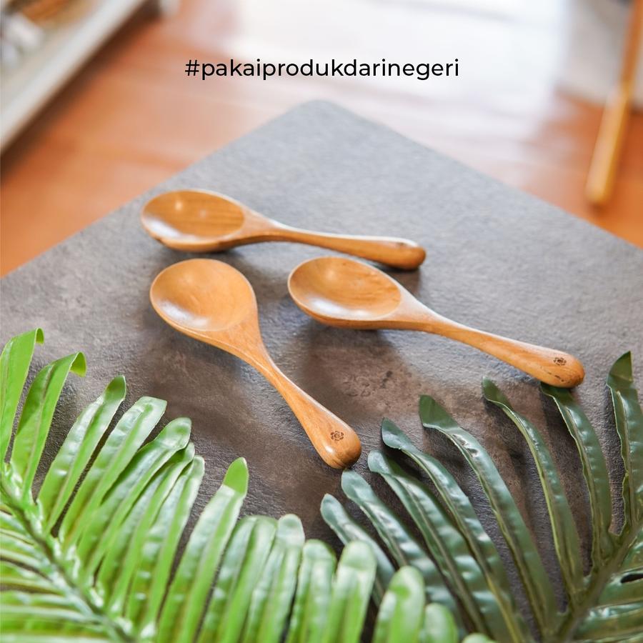 Dekayu - Sendok Makan Kayu P15 | Alat Makan Kayu | Cutlery Set