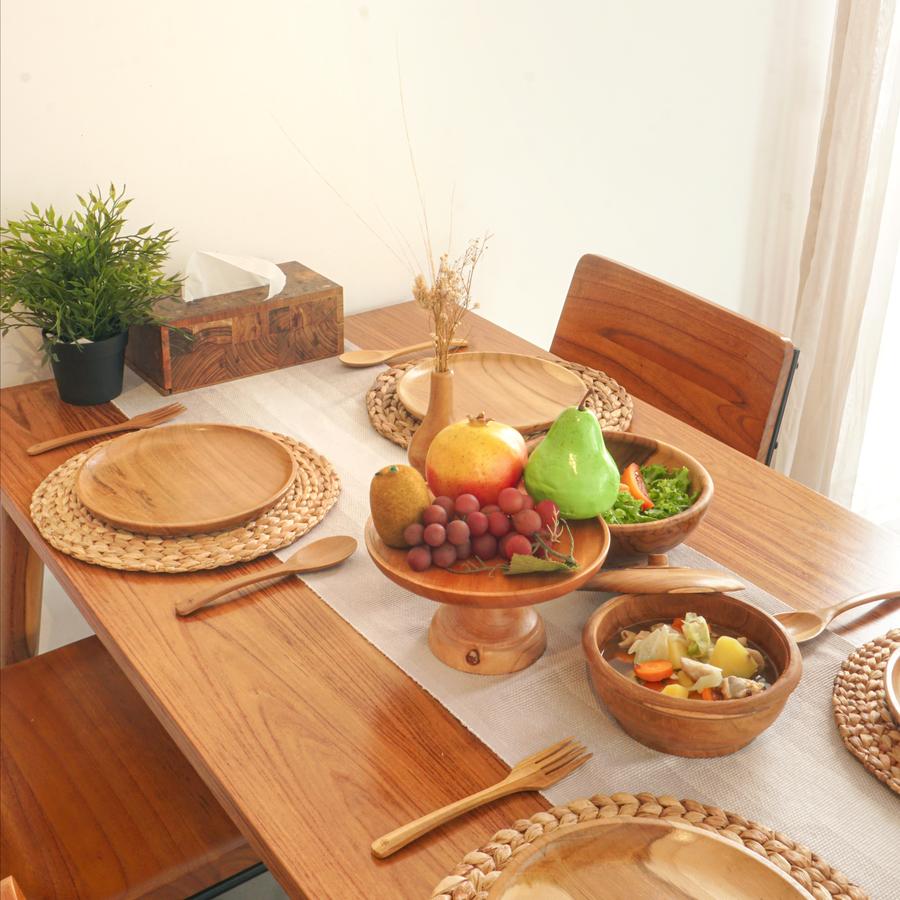 Alas Anyam Eceng Gondok L 50cm Dekayu | Props Foto | Placemat Eceng