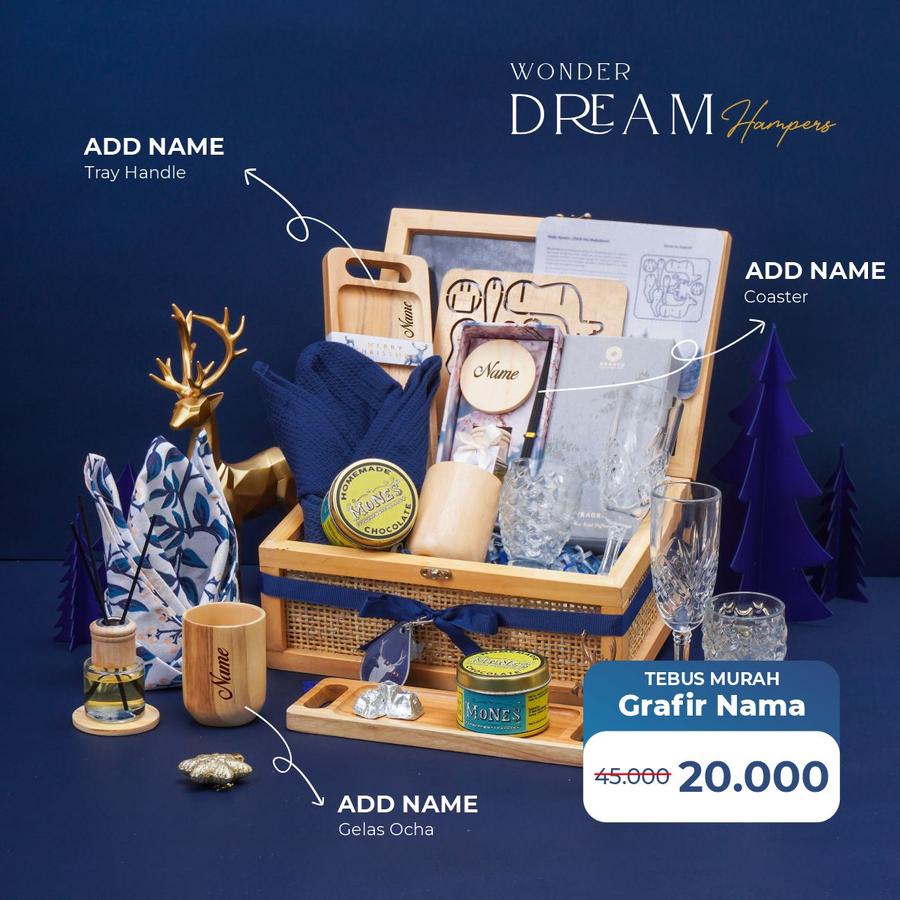 Dekayu - Hampers WONDER DREAM | Kado Natal | Hampers Xmast | Hampers Natal dan Tahun Baru | Christmas Hampers | Coorporate Gift | Coklat Mones Gift set