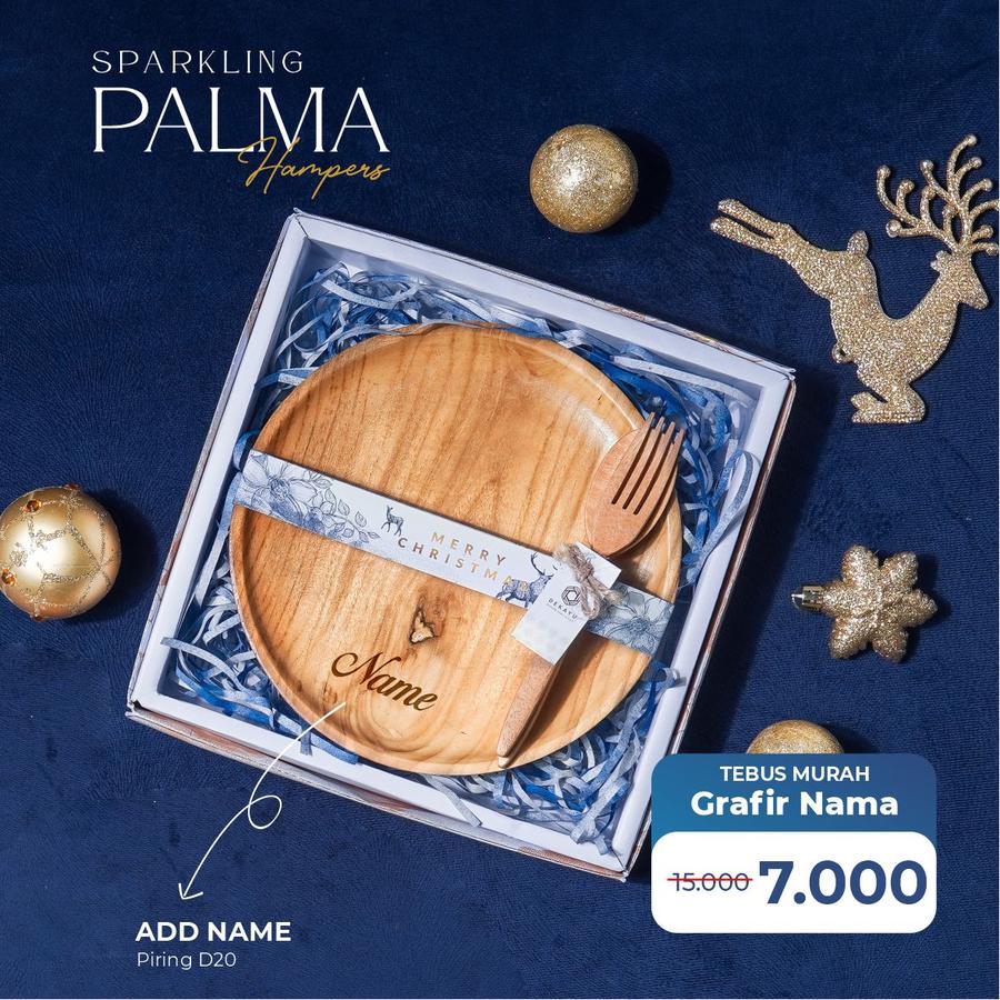 Dekayu - Hampers SPARKLING PALMA | Kado Natal | Hampers Xmast | Hampers Natal dan Tahun Baru | Christmas Hampers | Coorporate Gift | Hampers Piring Makan Kayu | Single Set